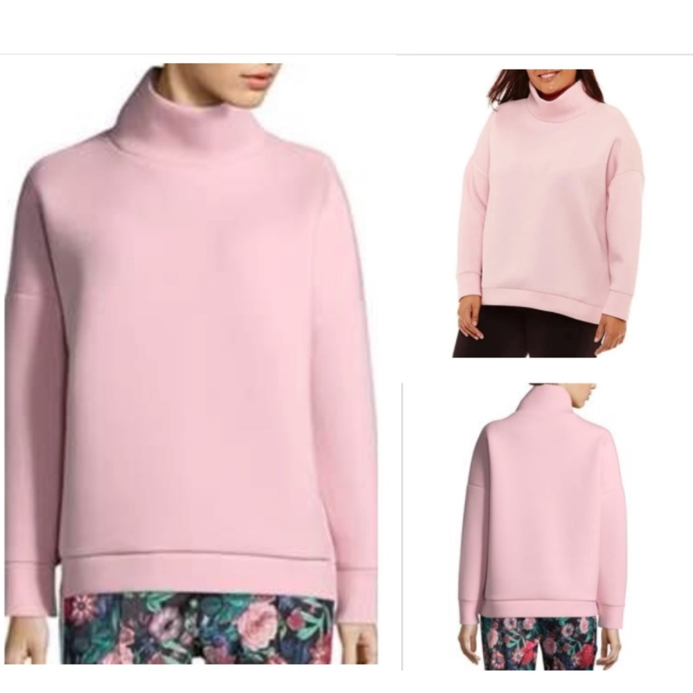 NEW Project Runway Funnel Neck Sweatshirt baby pink Small S